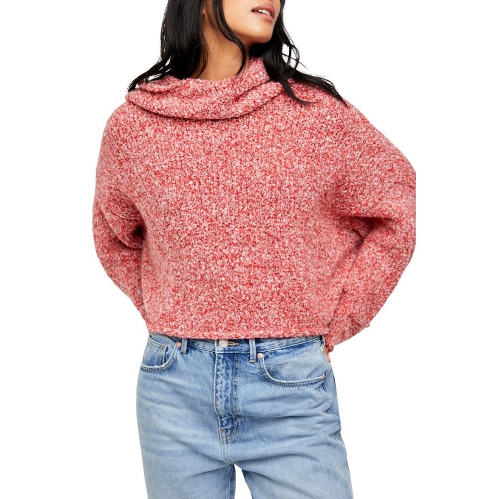 NWT Womens Free People BFF Cowl Neck Chenille Sweater NEW